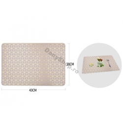 Suport masa pentru farfurie, elemente aurii